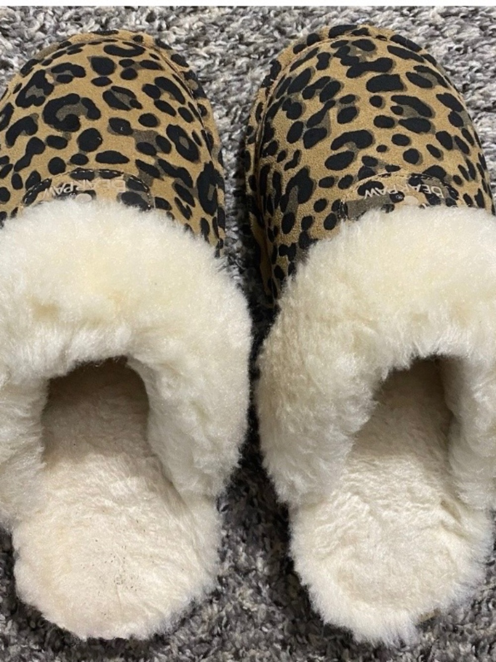 NEW LEOPARD BEARPAW WOMENS SLIPPERS SIZE 8